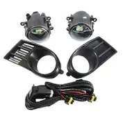 Front Bumper Fog Lights Fog Lamp Cover with Bulb H11 Switch Wire Bezel for Swift 2006 2007 2008 2009 2010 Black