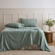 Sage Cotton Flannelette Sheet Set [ESSBPLFLAN25D]