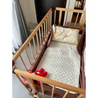 在飛比找蝦皮購物優惠-日本Farska 嬰兒床 大床組 包含有機棉床墊組 和 保潔