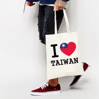 在飛比找蝦皮商城精選優惠-I Love Taiwan-Flag帆布袋男女式文藝環保購物