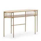 Design Square Connell Modern Wooden Hallway Console Hall Oval Table - Oak