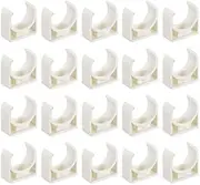 20Pcs 20mm PVC Pipe Clips, Hose Clamps for Plumbing/Central Heating/Garden Irrigation, PEX Tube Hanger
