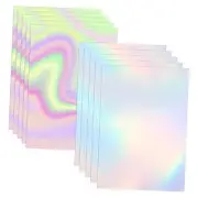2 Types Transparent Holographic Overlay Lamination Vinyl A4 Rainbow and Laser