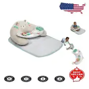 Cozy Prop 4-in-1 Sit Up & Prop Activity Mat with Nate The Bear, Machine Washable
