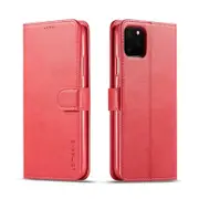 Leather Wallet Case for iPhone 16 Pro Max - Luxury Flip Cover with Card Slot - Rose Red