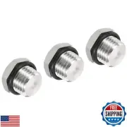 PATIKIL 1/4 NPT Male Plug, 2 Pack Waterproof Dustproof 304 Stainless Steel Th