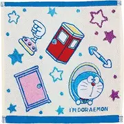 [丸眞] Marushin 2815058000 Handkerchief, Doraemon Star and Secret Tool, Organic Cotton, Antibacterial and Odor Resistant