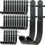 Oleitodh 32 Pack Gun Rack Wall Mount Hooks Bulk, Horizontal Gun Racks for Wall Metal Shotgun Hangers for Storing Rifles, Shotguns and Bows, Gun Mount Holder Hooks for Wall Storage