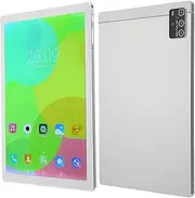 10.1 Inch Android 11 Tablet PC with Dual SIM Card Slot, 6GB RAM 128GB ROM, 10.1" HD IPS Screen, Octa Core, 2.4/5GW WiFi, Dual Camera, 5000mAh Battery, Silver