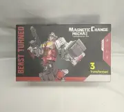 MIEBELY Transforming Robot Toy T Rex Dinosaur Magnetic Change Light Sound Sealed