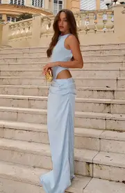 Moonlight Muse Maxi Dress Baby Blue