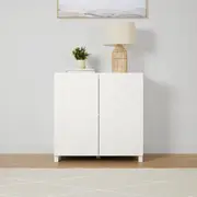 Chase Check 2 Doors Cabinet - White