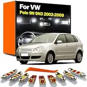 10Pcs LED Interior Map Roof Light Kit, For VW Volkswagen Polo 9N 9N3 2002-2005 2006 2007 2008 2009 Car Bulbs Accessories