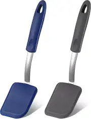 Silicone Cookie Spatula Turner 2 Pack Mini Brownie Spatula Flexible Kitchen