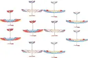 SEWACC Rubber Band Powered Airplane Model Kit 10pcs Aeroplane Toys Glider Planes for Boys and Girls Random Style