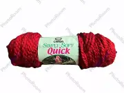 Caron Simply Soft Quick Yarn Soft “Autumn Red” 3oz/50yds. 2 Ply Super Bulky