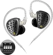 KZ Zenith IEM Wired Earbuds, Professional Sound Isolating Earphones, Clear Sound & Deep Bass, Single Dynamic Larger Driver, Secure Fit in Ear Monitor for Audio Engineers, Musicians (Nomic)