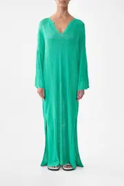 LONG V NECK KNIT KAFTAN SPIRIT OF SANTA MARIA