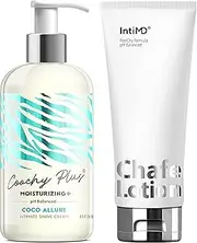Coochy Plus Coco Allure & Chafe Lotion Kit - Intimate Shave Cream Prevents Razor Burn In-Grown Hair + Chafe Lotion Anti-Chafe Cream, Anti-Rubbing, Friction for Inner Thighs Armpit Running Cycling