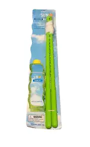 Bring on the Sun Giant Bubble Stick with Bottle of Bubble Solution, Green