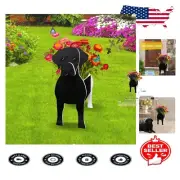 Charming Black Labrador Dog Planter Pot with Drainage - Perfect for Any Occasion