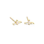 ANYCO Earrings Gold Plated Simple Romantic Clover Mini Small Stud For Women Girl Teen Elegant Perfect Fashion Stylish Accessories Jewelry Gifts