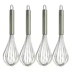 4x Whisk Egg Beater Manual Balloon Wire Whisk Milk Blender Stainless steel Set