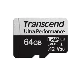 【Transcend 創見】USD340S microSDXC UHS-I U3 V30/A2 64GB 記憶卡(TS64GUSD340S附轉卡)