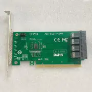 SUPER AOC-SLG4-4E4R U.2 NVMe SSD SFF8643 to SFF-8639 PCIe x16 Quad Port Adapter