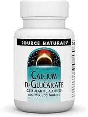 Source Naturals Calcium D-Glucarate 500mg - 30 Tablets