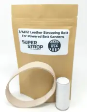 3/4X12 in. Leather Honing Belt SUPER STROP Fits Ken Onion Work Sharp WSKTSKO