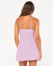 Checked Out Mini Dress - Purple Nights Rusty Australia, 12 / Purple Nights