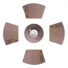 5Pcs with Centerpiece Round Mat Place Mat PVC Table Mats Home