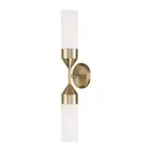 Capital Lighting Devon 2 Light Sconce, Brass/Soft White - 652421MA