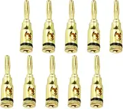 MOLUCKFU Gold Plated Banana Plug Connector 24pcs 4mm Audio Jack Socket High Conductivity No Soldering Required
