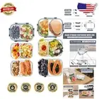 6 Pack Stackable Glass Meal Prep Containers - Easy Organization for Food Storage