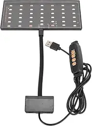 Fish Tank Light, USB Powered Clip On Aquarium Light, 10 Brightness Dimmable LED Aquarium Light Timing Control Full Spectrum Aquarium Plant Light for Fish Tank Home Indoor