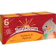 Sunbeam Sultanas & Apricot 6 pack