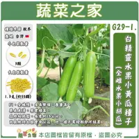 在飛比找樂天市場購物網優惠-【蔬菜之家】G29-1.白精靈水果小黃瓜種子(全雌水果小胡瓜