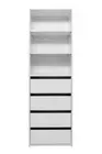 GENEVA THREE SHELF/FOUR DRAWER BUILT IN WARDROBE - VJ PANEL