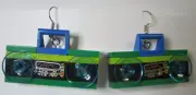 LEGO Loop Earrings - Blue Handle Boom Box - (2 Pieces)