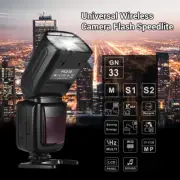 Universal Wireless Cameras Flash Lights Speedlite GN33 LCD Display for DSLRs