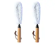 Eco Bottle/Glass Cup Foam Stemware Bamboo Scrub Cleaning Brush
