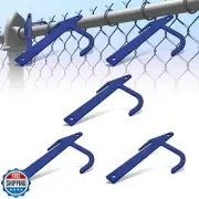 5 PCS Chain Link Fence Metal Banana Clip, Fence Top Rail Fabric Hanging Tool