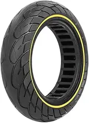 FKAUPUZTY Scooter Tires Fit For Segway Fit For Ninebot MAX G30 Electric Kickscooter 10 Inch 60/70-6.5 Tyre Rubber Front Wheel Rear Tire Accessories(Yellow)
