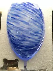 Hand Blown Art Glass Wall Sconce Blue White Swirl Eurofase Azur