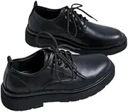 [Nomel] Men's Dress Shoes Classic Oxfords Shoes for Men Formal Business Casual Comfortable Lace Up Tuxedo Leather Shoes, Man Fashion Black Cowhide Invisible Height Increasing Work Shoes Male