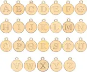 [Holibanna] Metal Letter Charms Double-sided Initial Pendants A-z for Diy Jewelry Necklace Bracelet Accessories