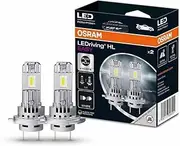 OSRAM LEDriving HL EASY ≜ H7/H18, LED high and low beam lamp, Cool White 6500K, no accessory needed, offroad use only - no ECE, 2 lamps