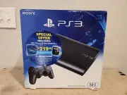 Sony PlayStation 3 Super Slim 12GB Console PS3 Black Brand NEW Factory Sealed